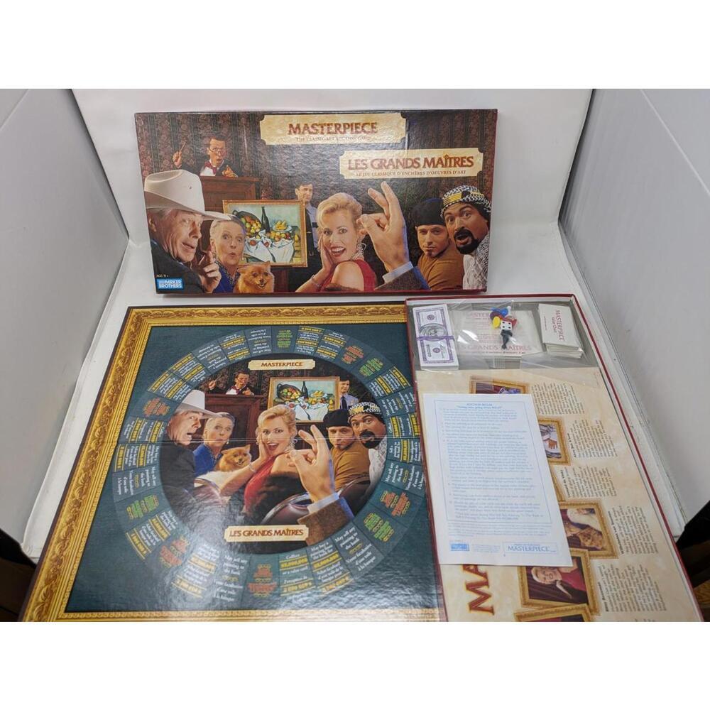 Masterpiece Art Auction Board Game 1996 Complete Parker Brothers